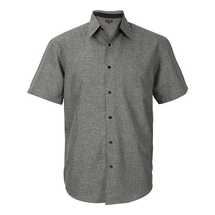 Berlin Lounge Shirt Short Sleeve Mens - Silver Melange/Black