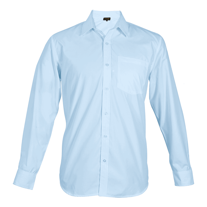 Easy Care Lounge Shirt Long Sleeve Mens - Sky