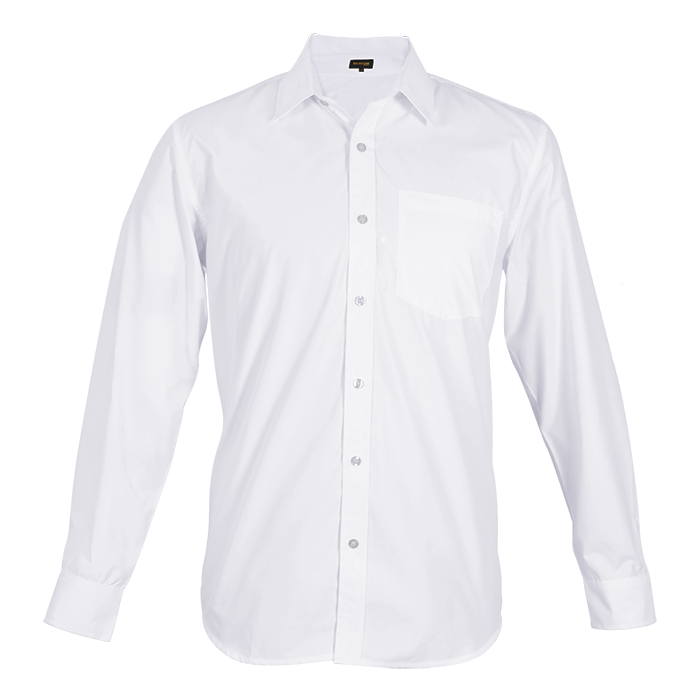 Easy Care Lounge Shirt Long Sleeve Mens - White