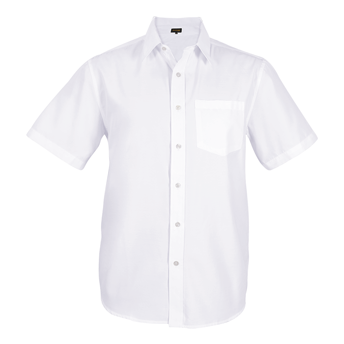 Easy Care Lounge Shirt Short Sleeve Mens - White