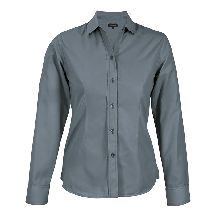 Easy Care Blouse Long Sleeve Ladies - Grey
