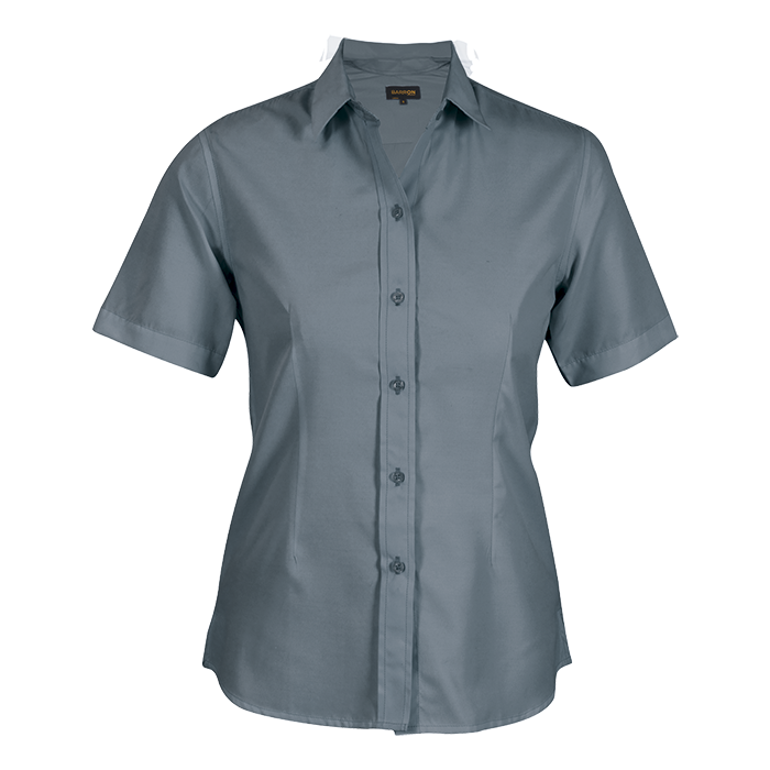 Easy Care Blouse Short Sleeve Ladies - Grey