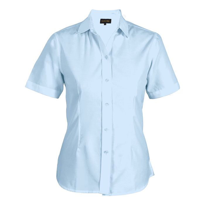 Easy Care Blouse Short Sleeve Ladies - Sky