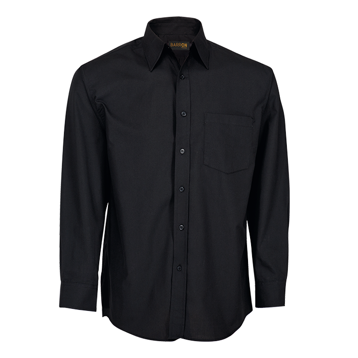 Value Lounge Shirt Long Sleeve Mens - Black