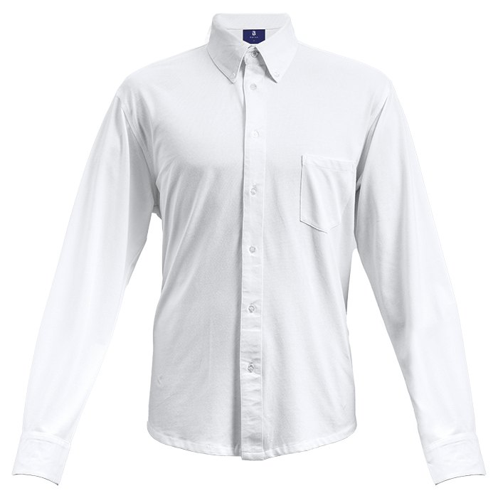Knitted Pique Lounge Long Sleeve Mens - White
