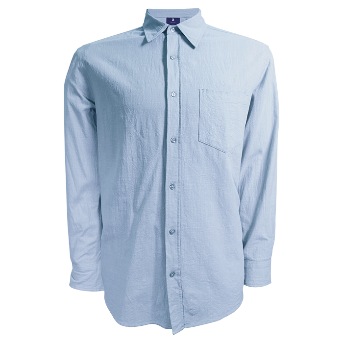 Biodegradable Cotton Lounge Long Sleeve Mens - Sky
