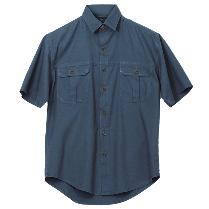 Plain Bush Shirt Mens - Airforce Blue