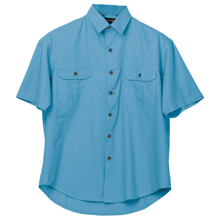 Plain Bush Shirt Mens - Dusk Blue