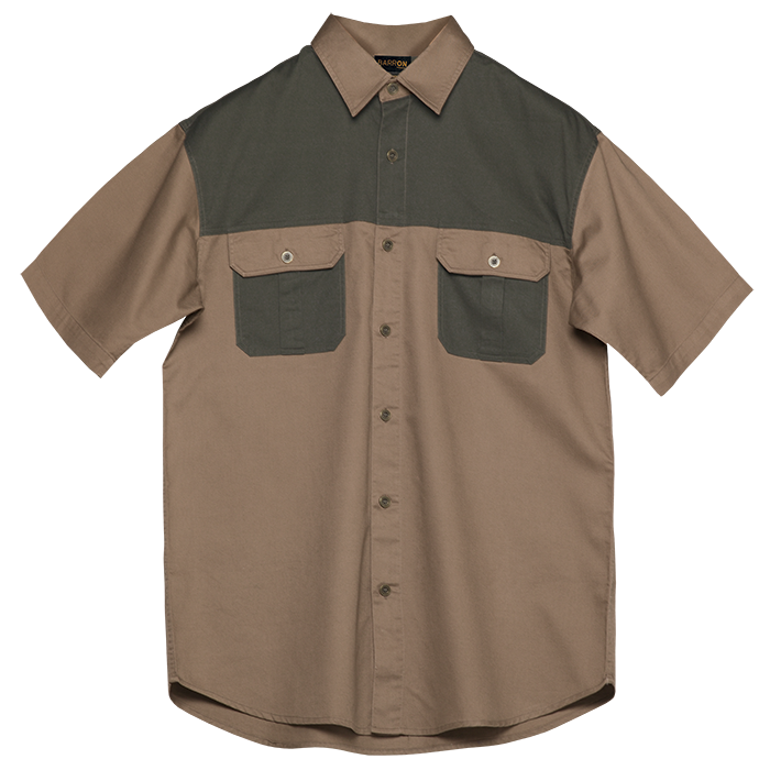 Two Tone Bush Shirt - Kalahari/Moss