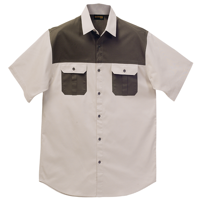 Two Tone Bush Shirt - Stone/Safari