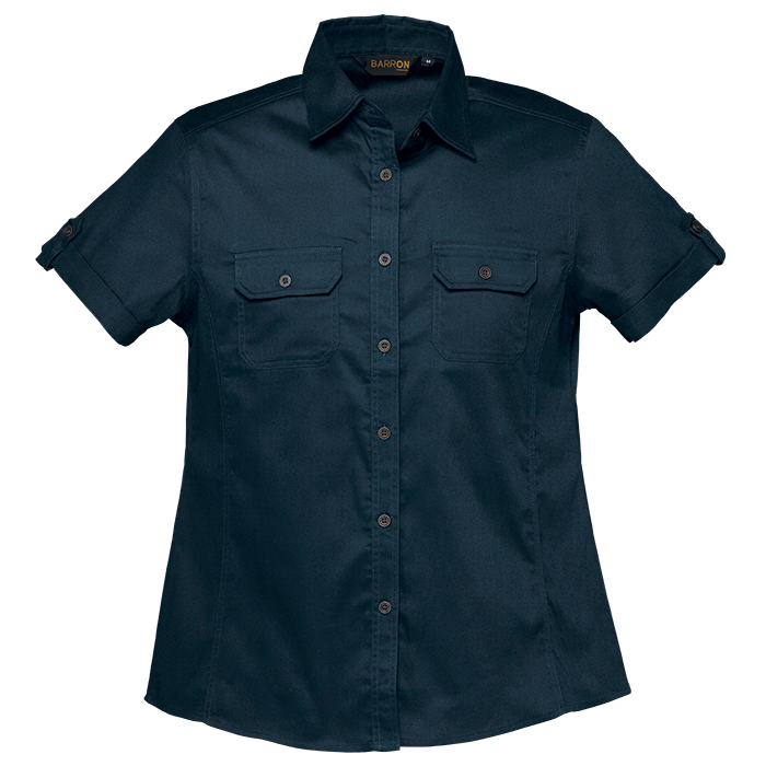 Plain Bush Shirt Ladies - Navy
