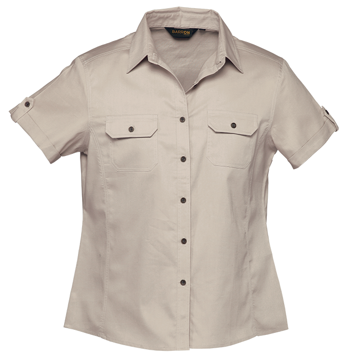 Plain Bush Shirt Ladies - Stone