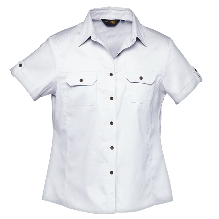 Plain Bush Shirt Ladies - White