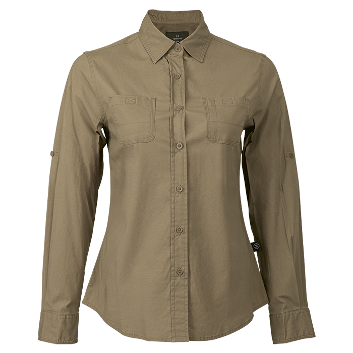 Heritage Stretch Long Sleeve Shirt Ladies - Khaki