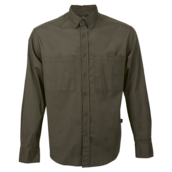 Heritage Stretch Long Sleeve Shirt Mens - Fatigue