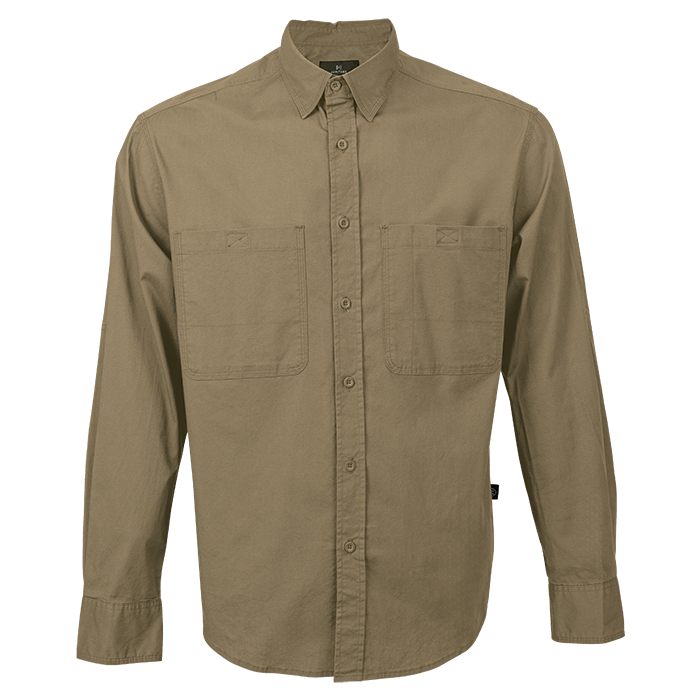 Heritage Stretch Long Sleeve Shirt Mens - Khaki