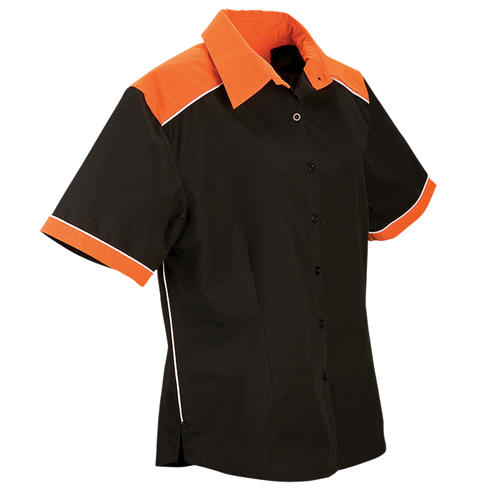 Racing Pit Shirt Ladies - Orange/Black