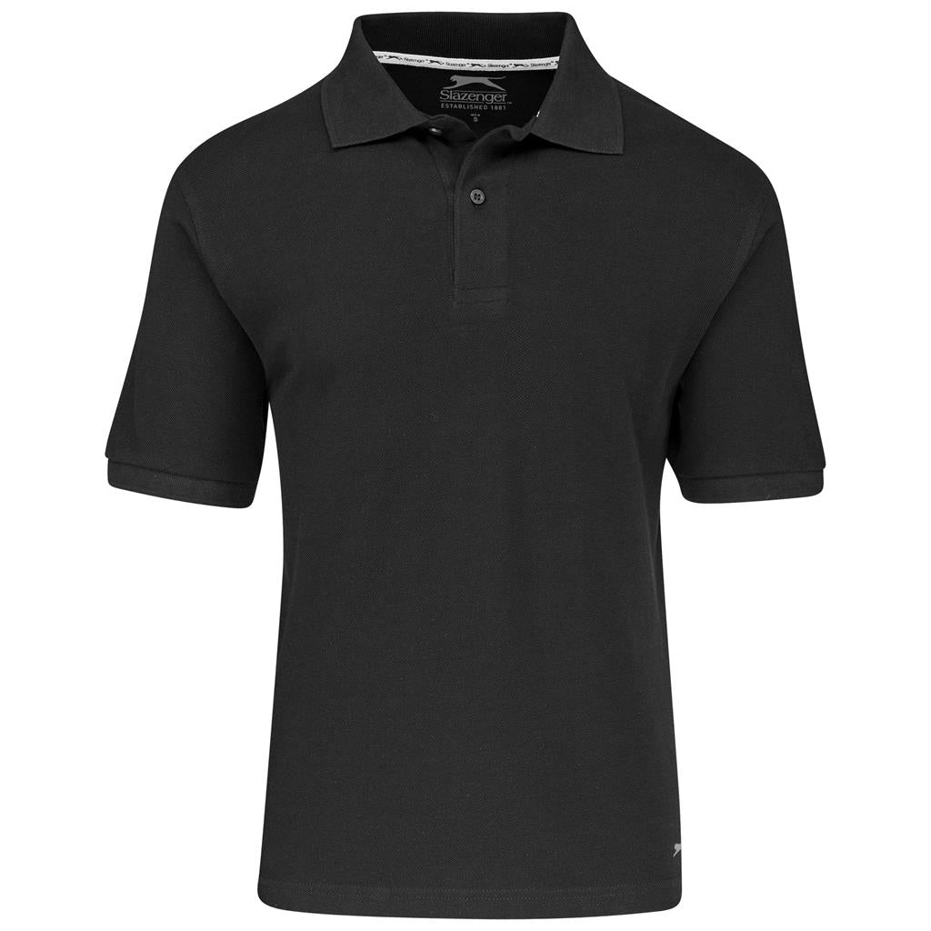 Mens Crest Golf Shirt - BLACK