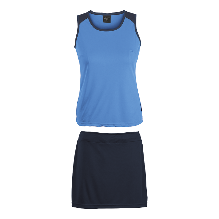 BRT Econo Single Set Top & Skirt - Sky/Navy
