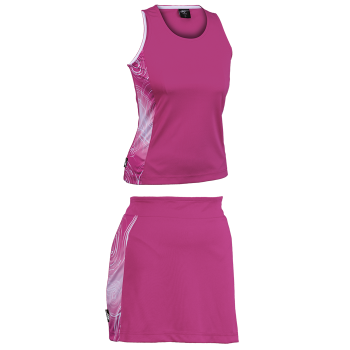 BRT Triflex Single Set Top and Skirt - Pink/White