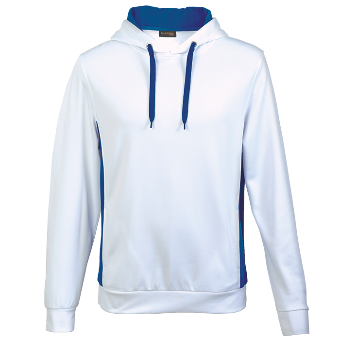 Track Hooded Sweater - White/Royal