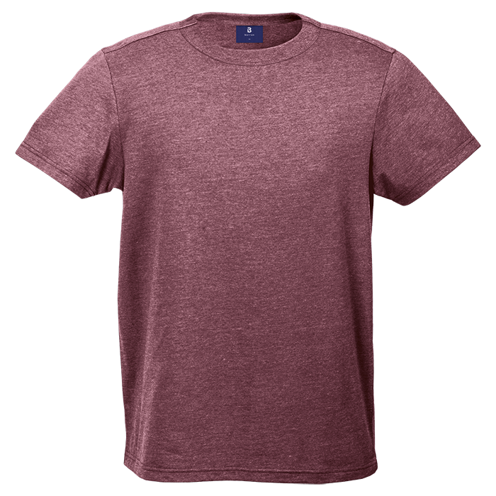 145g Barron Crew Neck T-Shirt - Maroon Melange