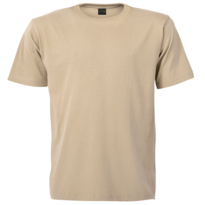 170g Barron Combed Cotton Crew Neck T-Shirt - Stone