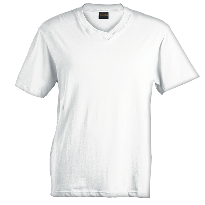180g Barron V-Neck T-Shirt - White