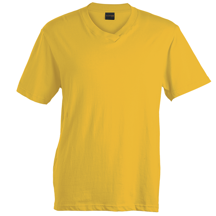 180g Barron V-Neck T-Shirt - Yellow