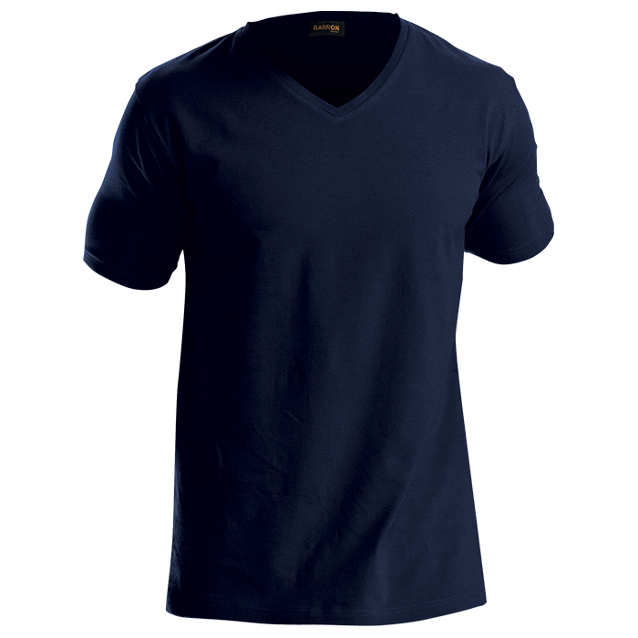 170g Slim Fit V-Neck T-Shirt Mens - Navy