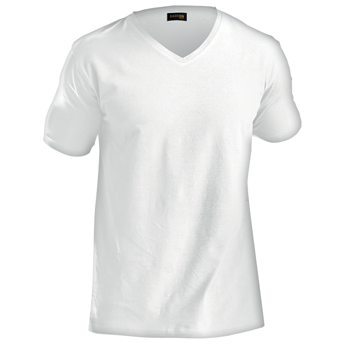 170g Slim Fit V-Neck T-Shirt Mens - White