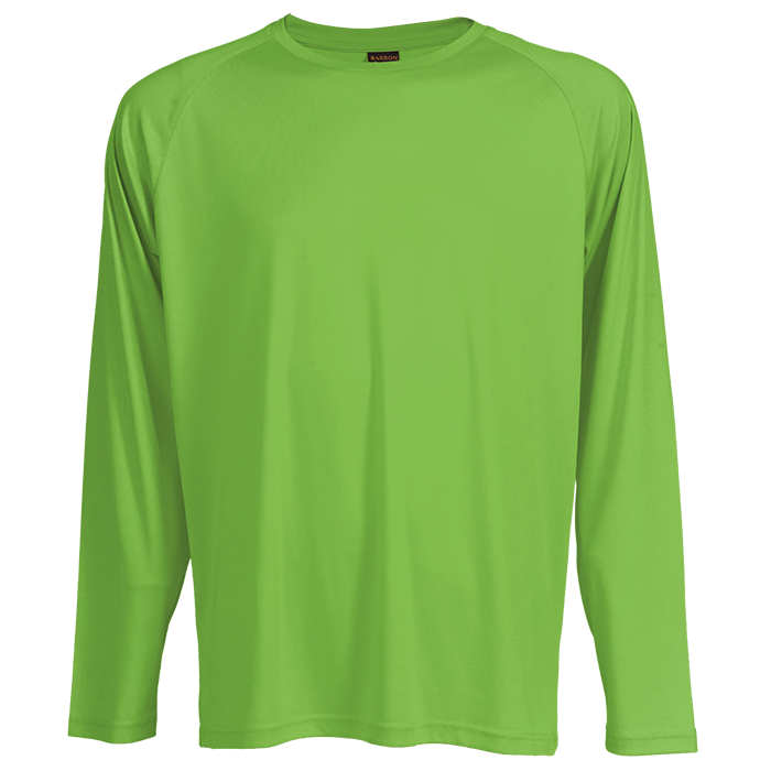 135g Long Sleeve Polyester T-Shirt - Lumo Green