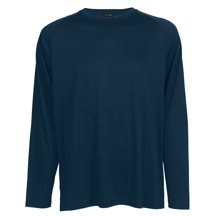 135g Long Sleeve Polyester T-Shirt - Navy