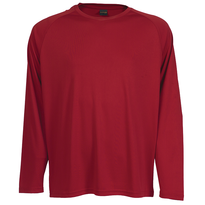 135g Long Sleeve Polyester T-Shirt - Red