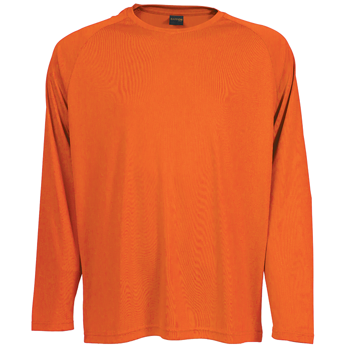 135g Long Sleeve Polyester T-Shirt - Safety Orange