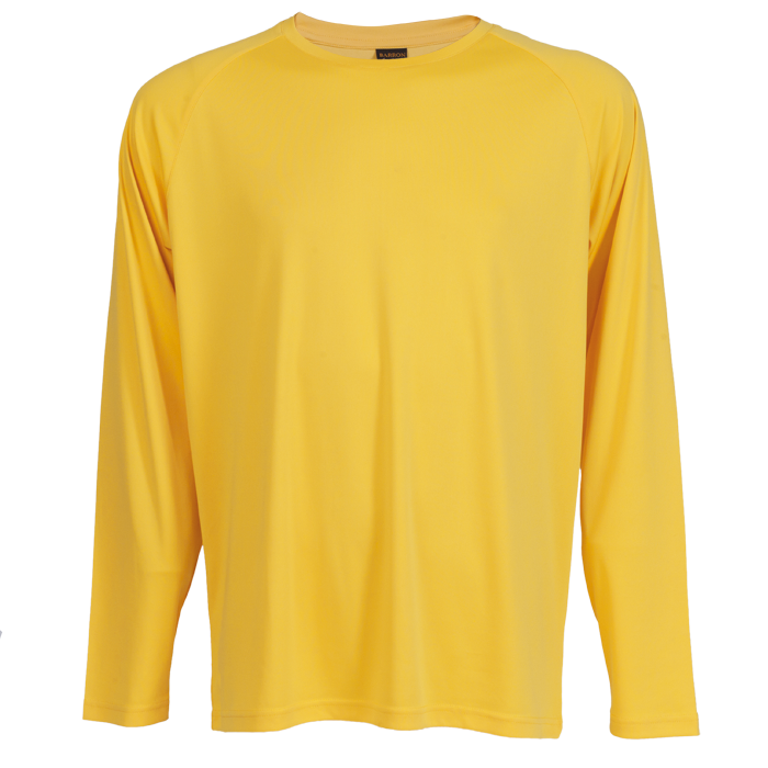 135g Long Sleeve Polyester T-Shirt - Safety Yellow
