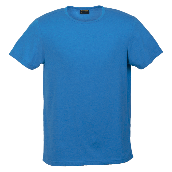 Melange Crew Neck T-Shirt Mens - Blue Melange
