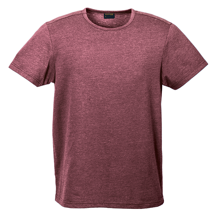 Melange Crew Neck T-Shirt Mens - Maroon Melange