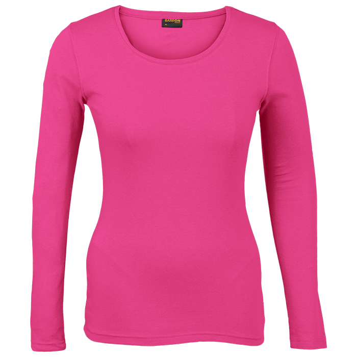 145g Long sleeve T-shirt Ladies - Bright Pink