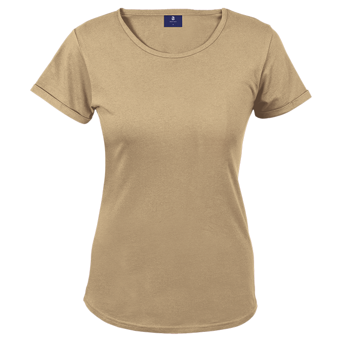 145g Barron Crew Neck T-Shirt Ladies - Khaki