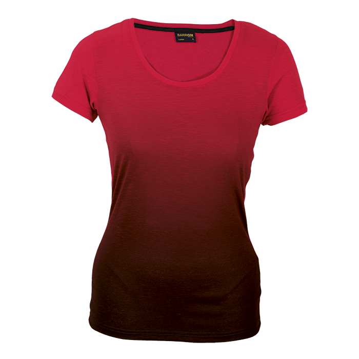 Bailey Crew Neck T-Shirt Ladies - Red/Black