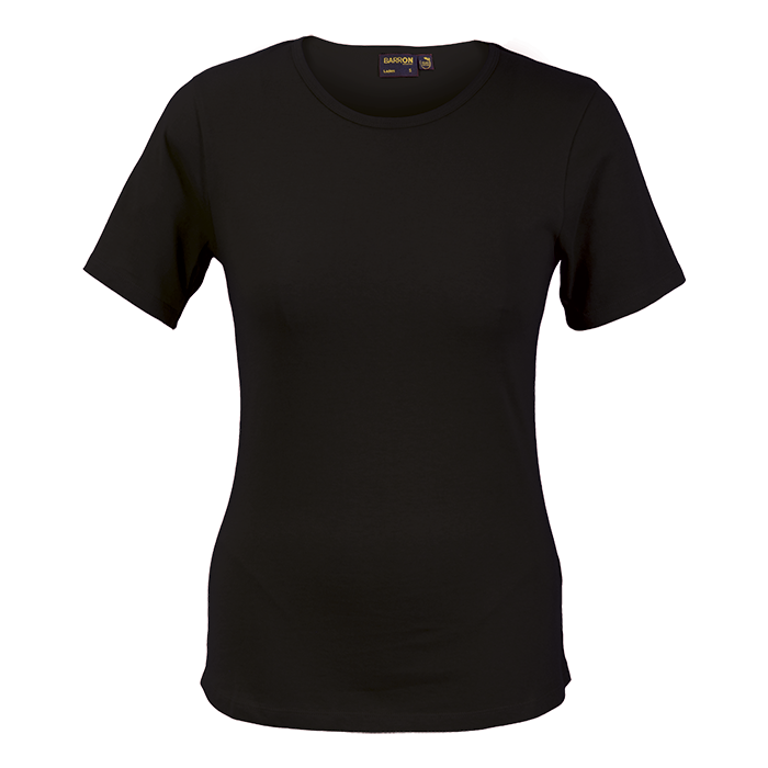 Organic Cotton Crew Neck T-Shirt Ladies - Black