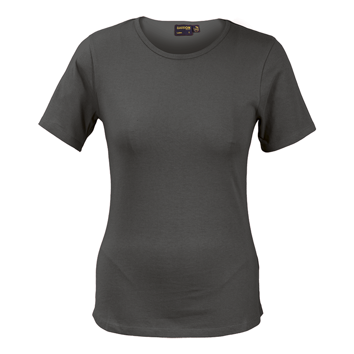 Organic Cotton Crew Neck T-Shirt Ladies - Charcoal
