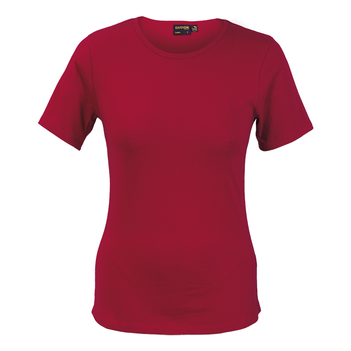 Organic Cotton Crew Neck T-Shirt Ladies - Red