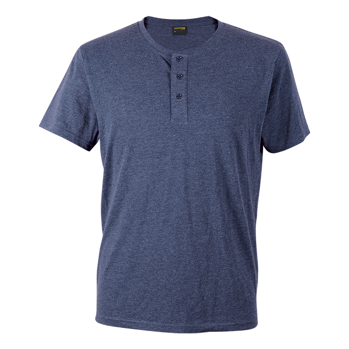 Henley Short Sleeve T-Shirt Mens - Navy