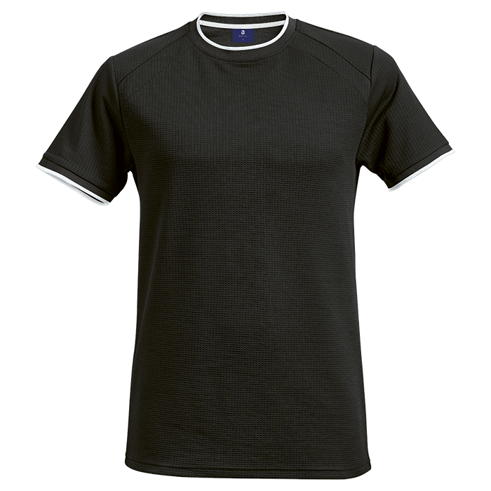 175g Ringer T-Shirt Polyester Eyelet - Black