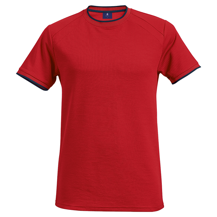 175g Ringer T-Shirt Polyester Eyelet - Red
