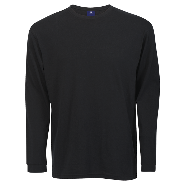 170g Long Sleeve T-Shirt 100% Cotton - Black