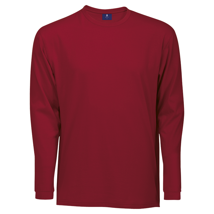 170g Long Sleeve T-Shirt 100% Cotton - Red