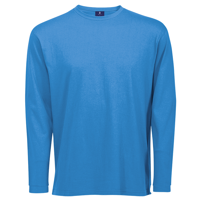 170g Long Sleeve T-Shirt 100% Cotton - Sapphire